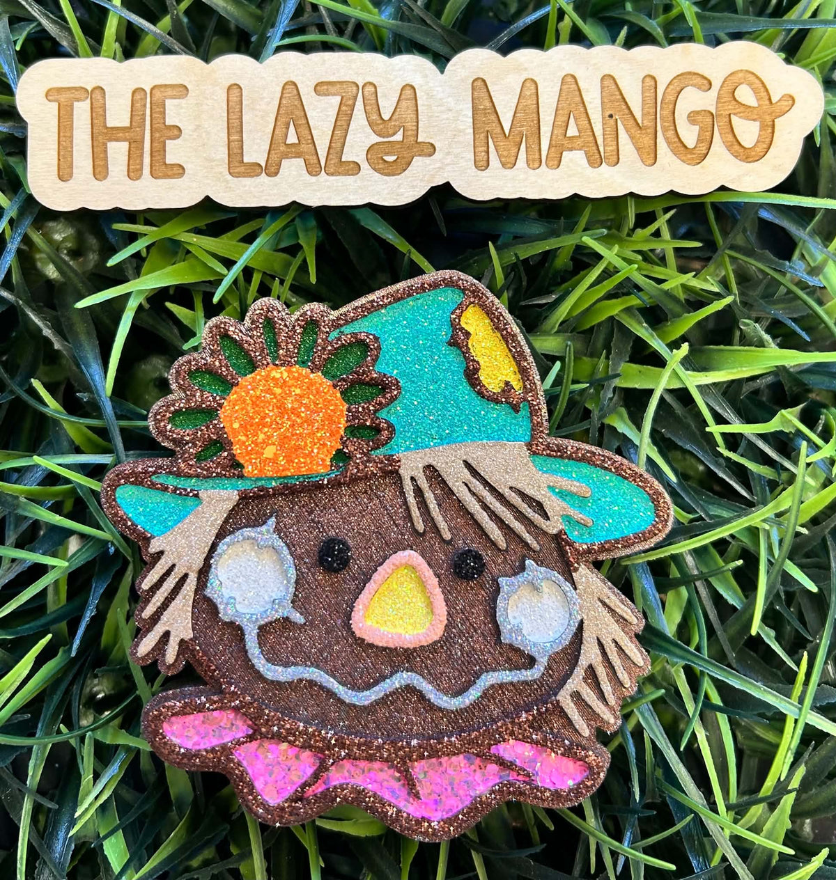 Teal Hat Scarecrow