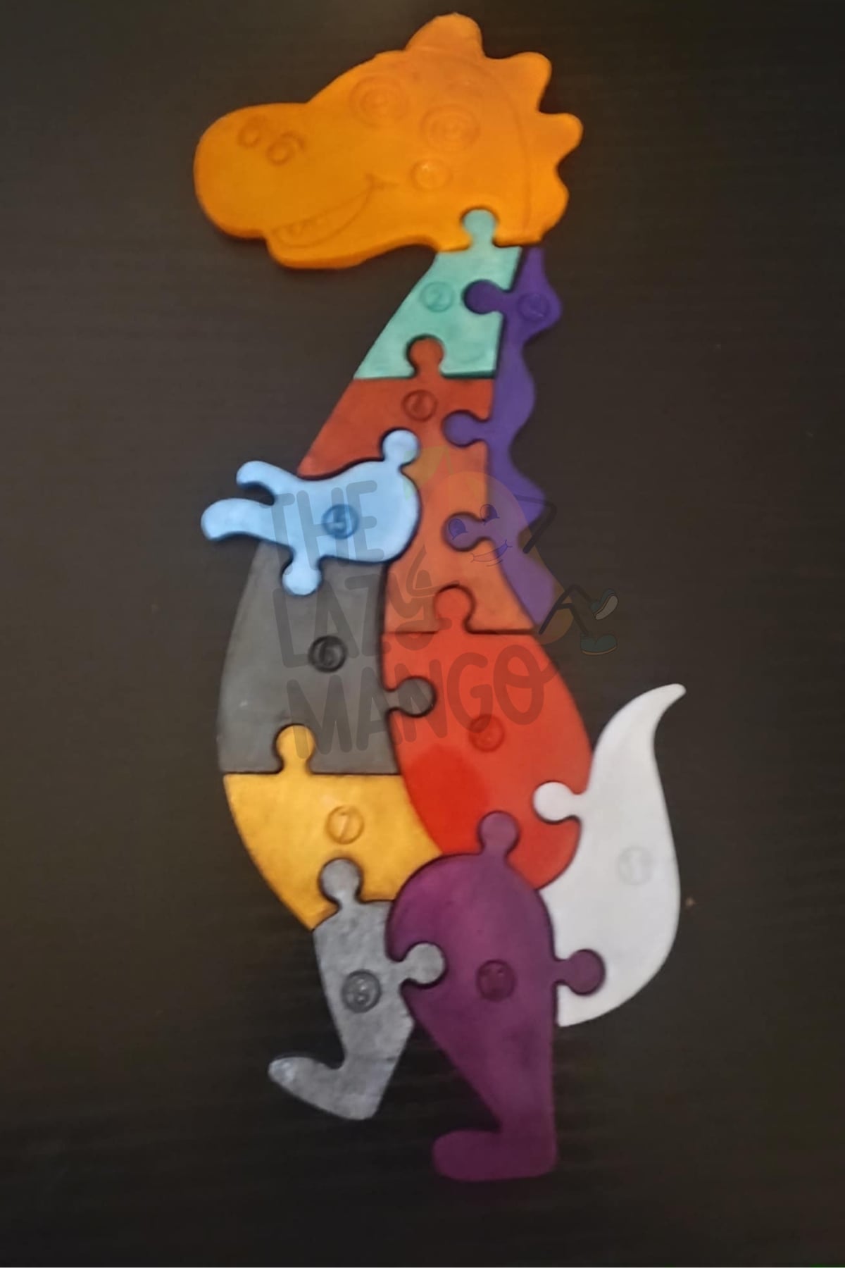Puzzle Counting Dinosaur
