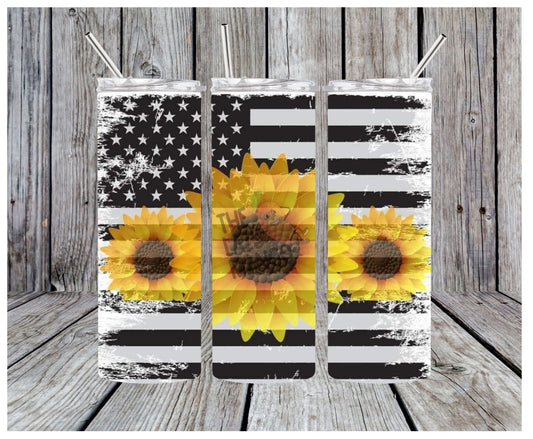 American Flag Sunflowers